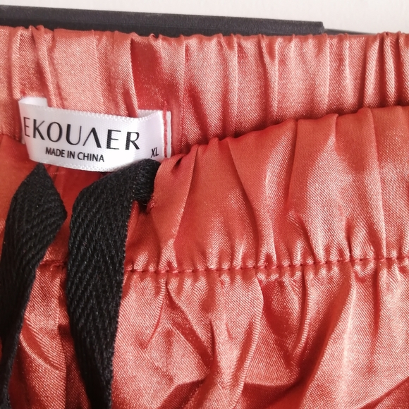 Women's 2 piece silky pajama set EkouAer lounge set - Picture 5 of 7